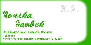 monika hambek business card